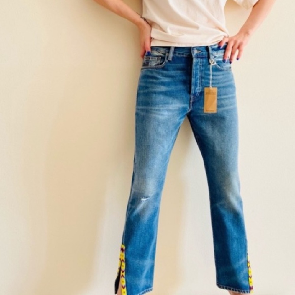 NWT Ralph Lauren Polo Callen High Rise Slim Beaded Jeans